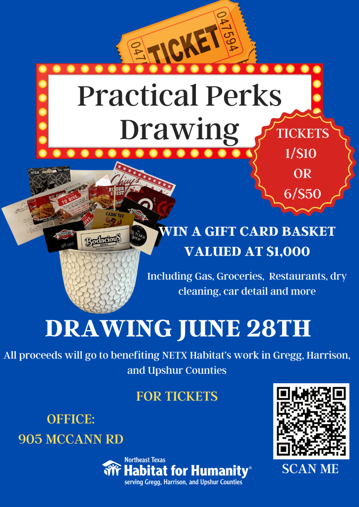 flyer for practical perks raffle drawing 2024